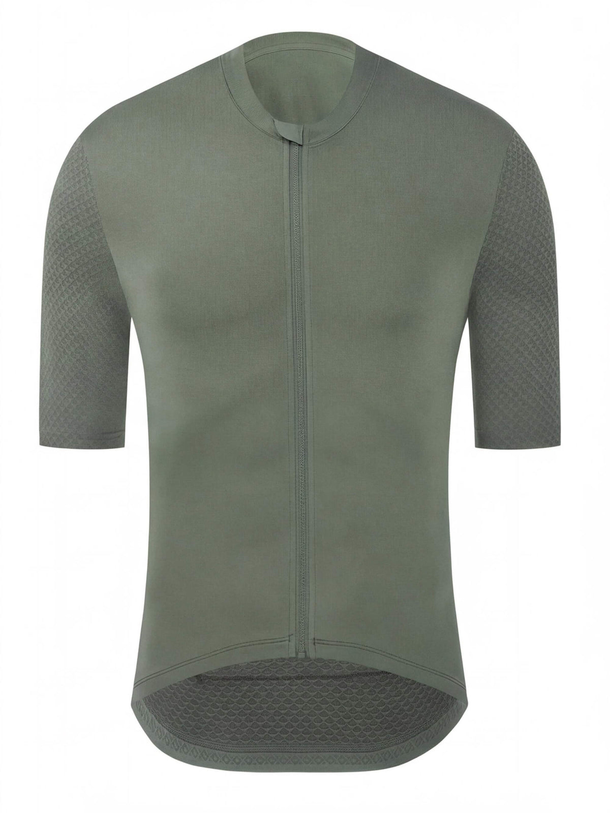 Short-Sleeve Cycling Jersey with Full-Length Front Zipper