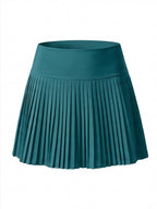 Pleated High-Waisted Skort with Built-In Shorts