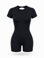 Women's Open-Back One-Piece Workout Romper