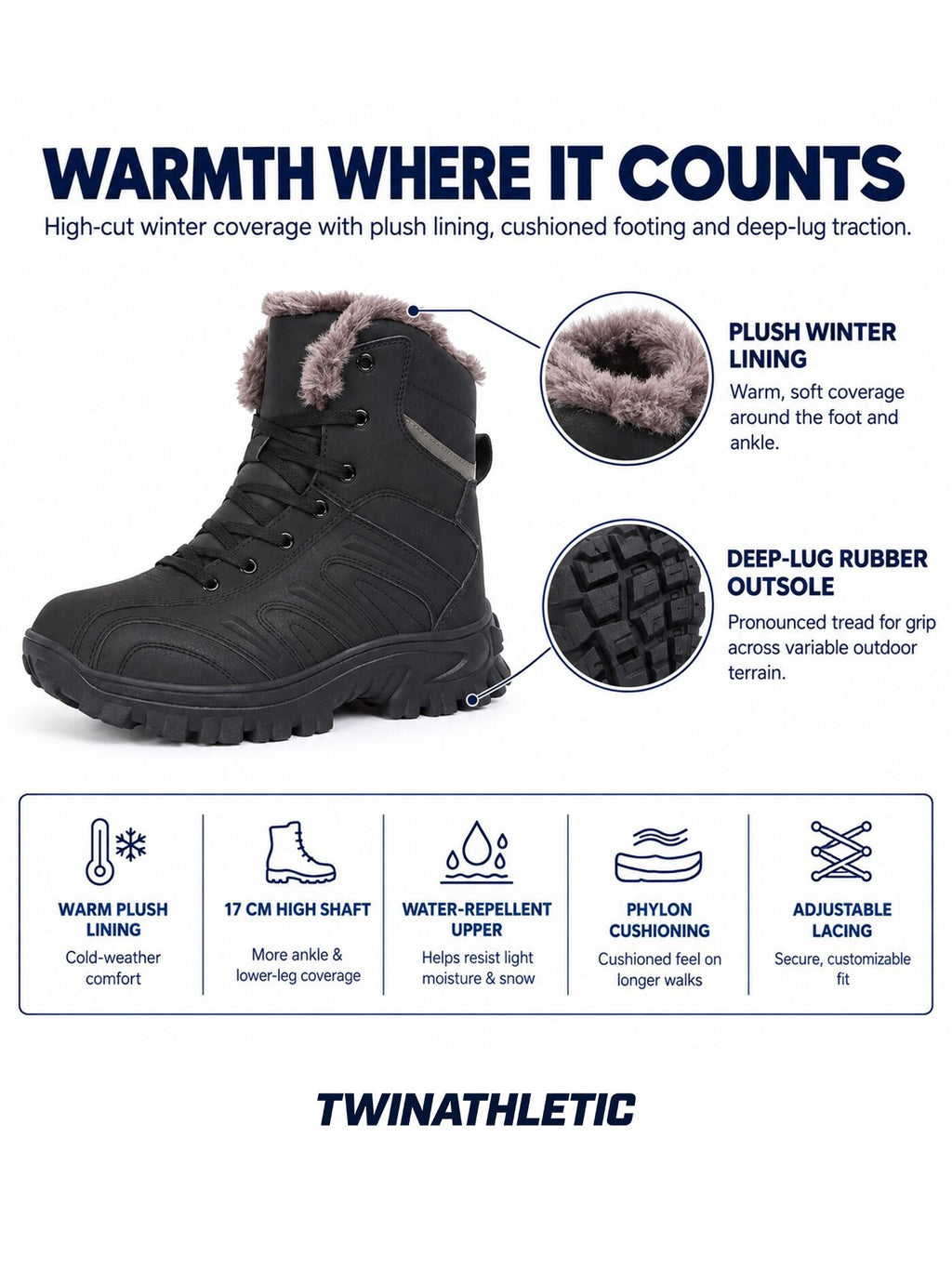 High-Cut Winter Hiking Boots