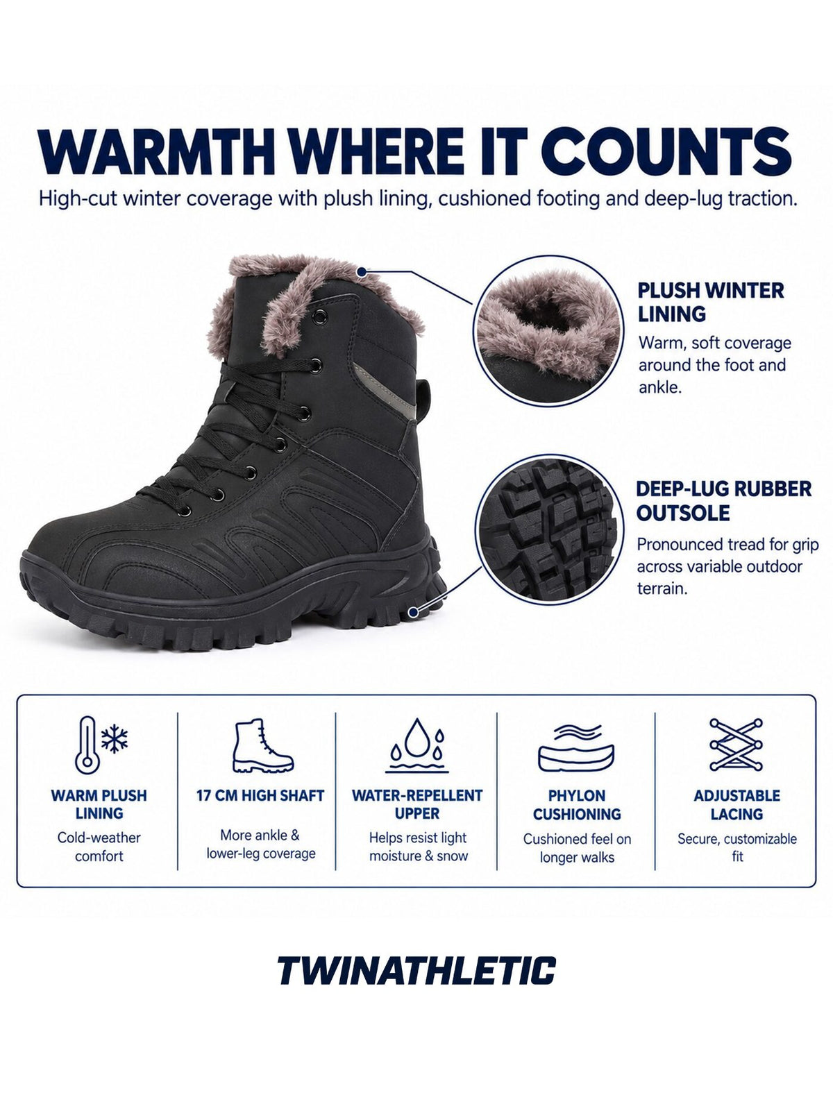 High-Cut Winter Hiking Boots