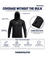Men's Lightweight Hooded Training Top with Thumb Holes