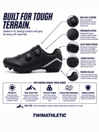Mountain Cycling Shoes with Dual Dial Closure