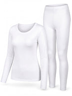 Women's Lightweight Thermal Base Layer Set with Four-Way Stretch