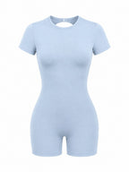Women's Open-Back One-Piece Workout Romper
