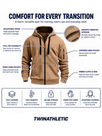Full-Zip Training Hoodie with Zippered Sleeve Pocket