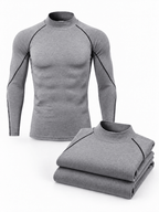 Muscle Fit Long Sleeve Training Shirt 3-Pack - Mock Neck