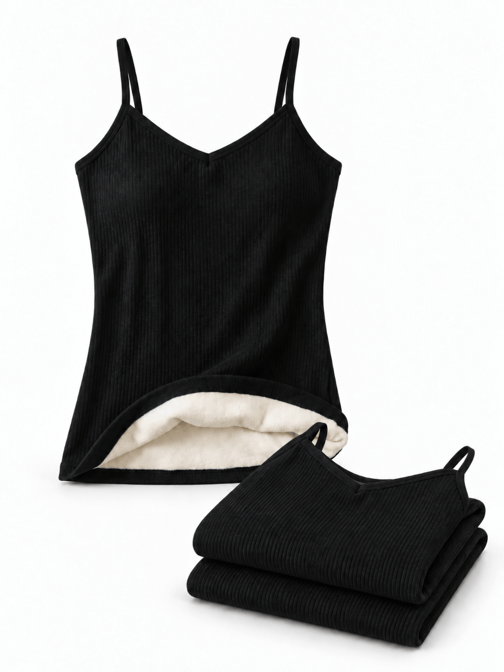Women's Warm-Lined Ribbed Camisoles 3-Pack