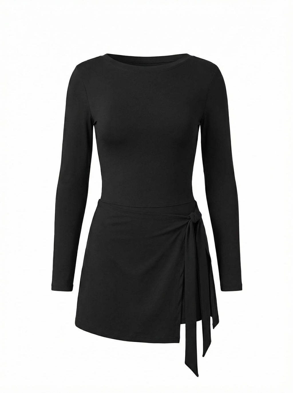 Women’s Long Sleeve Tennis Dress with Built-In Shorts
