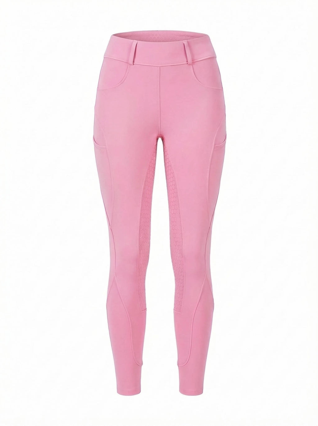 Equestrian Riding Breeches with High Waist and Pocket Flaps