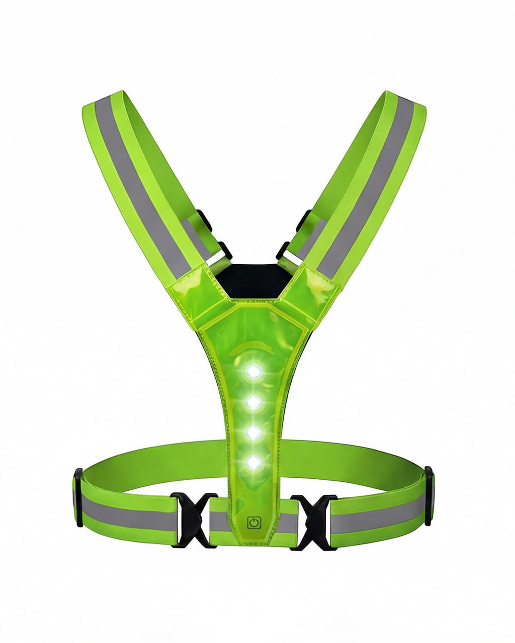 LED Reflective Running Vest with Adjustable Straps