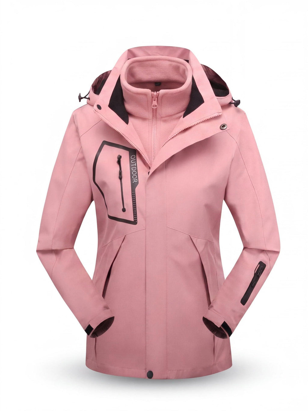 Women's 3-in-1 Modular Hiking Jacket with Fleece