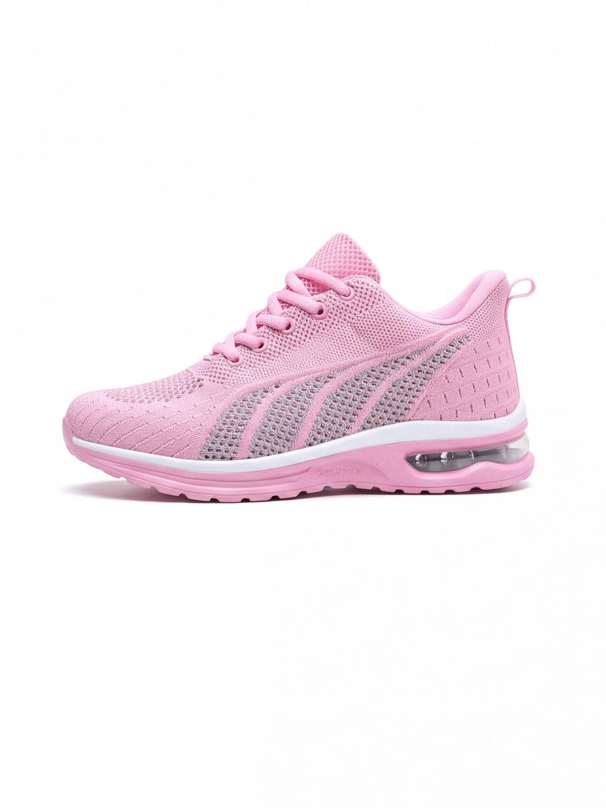 Cushioned Running Shoes with Breathable Knit Upper