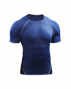 Men's Compression Training Shirt with Raglan Sleeves