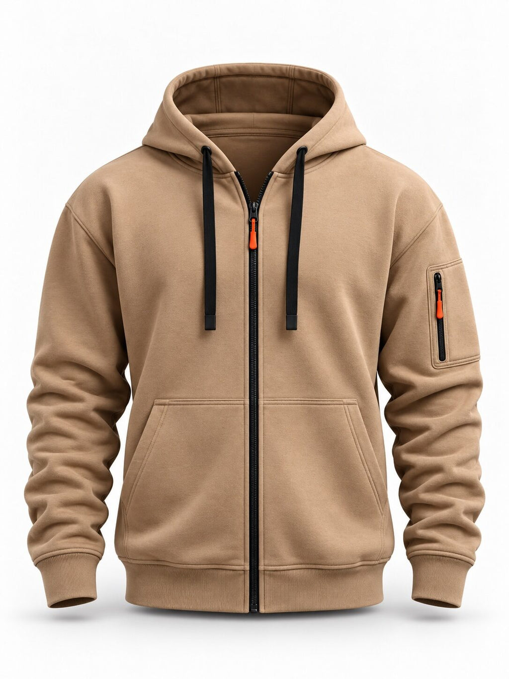 Full-Zip Training Hoodie with Zippered Sleeve Pocket