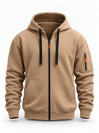 Full-Zip Training Hoodie with Zippered Sleeve Pocket
