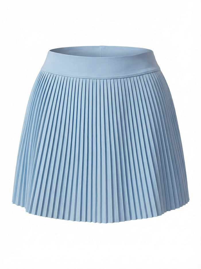 Women's Pleated Tennis Skirt with Built-In Shorts Pocket