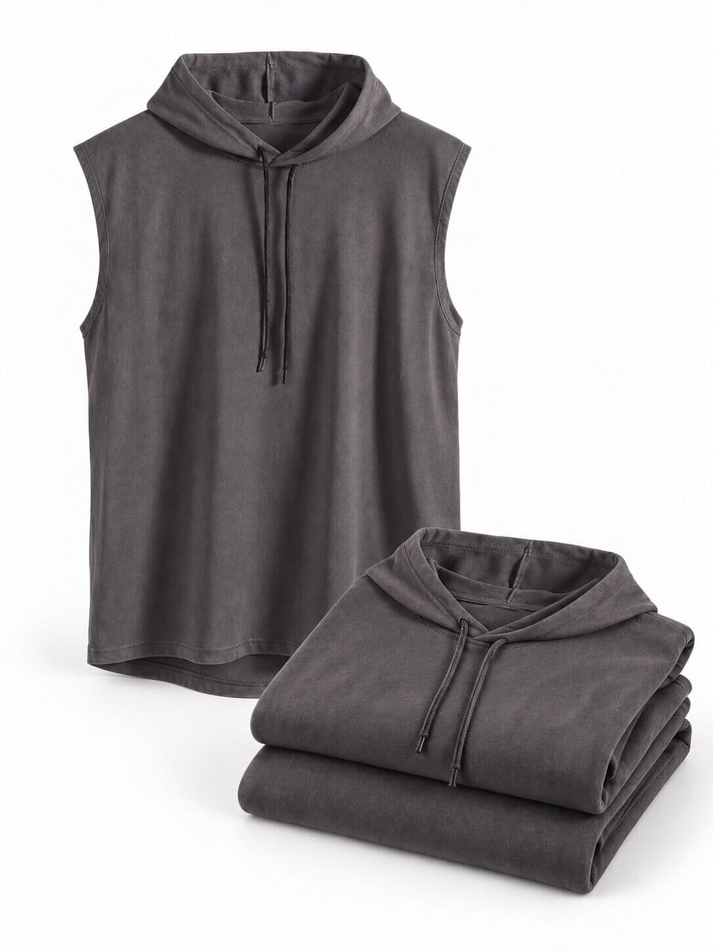 Men's Sleeveless Gym Hoodies - 3-Pack