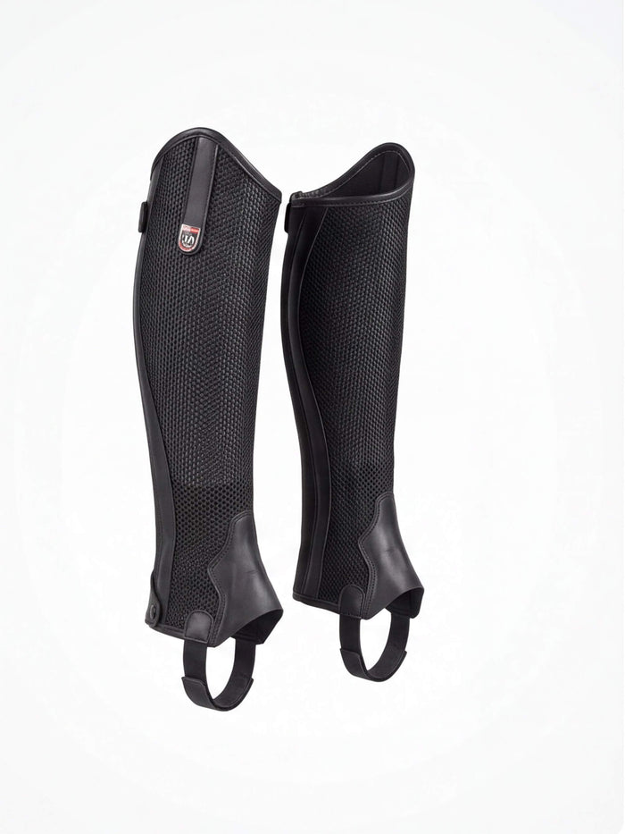 Equestrian Half Chaps with Textured Calf Panels
