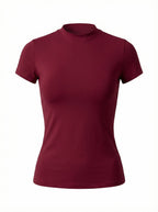 Women’s Fitted Training T-Shirt with High Neck