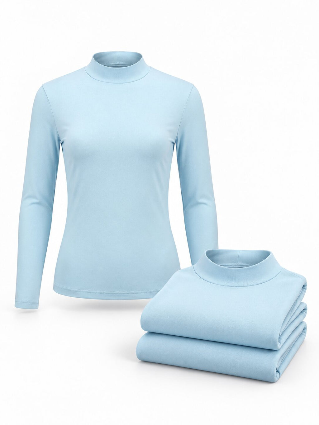 Women's Long Sleeve Mock Neck Golf Tops - 3-Pack