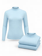 Women's Long Sleeve Mock Neck Golf Tops - 3-Pack