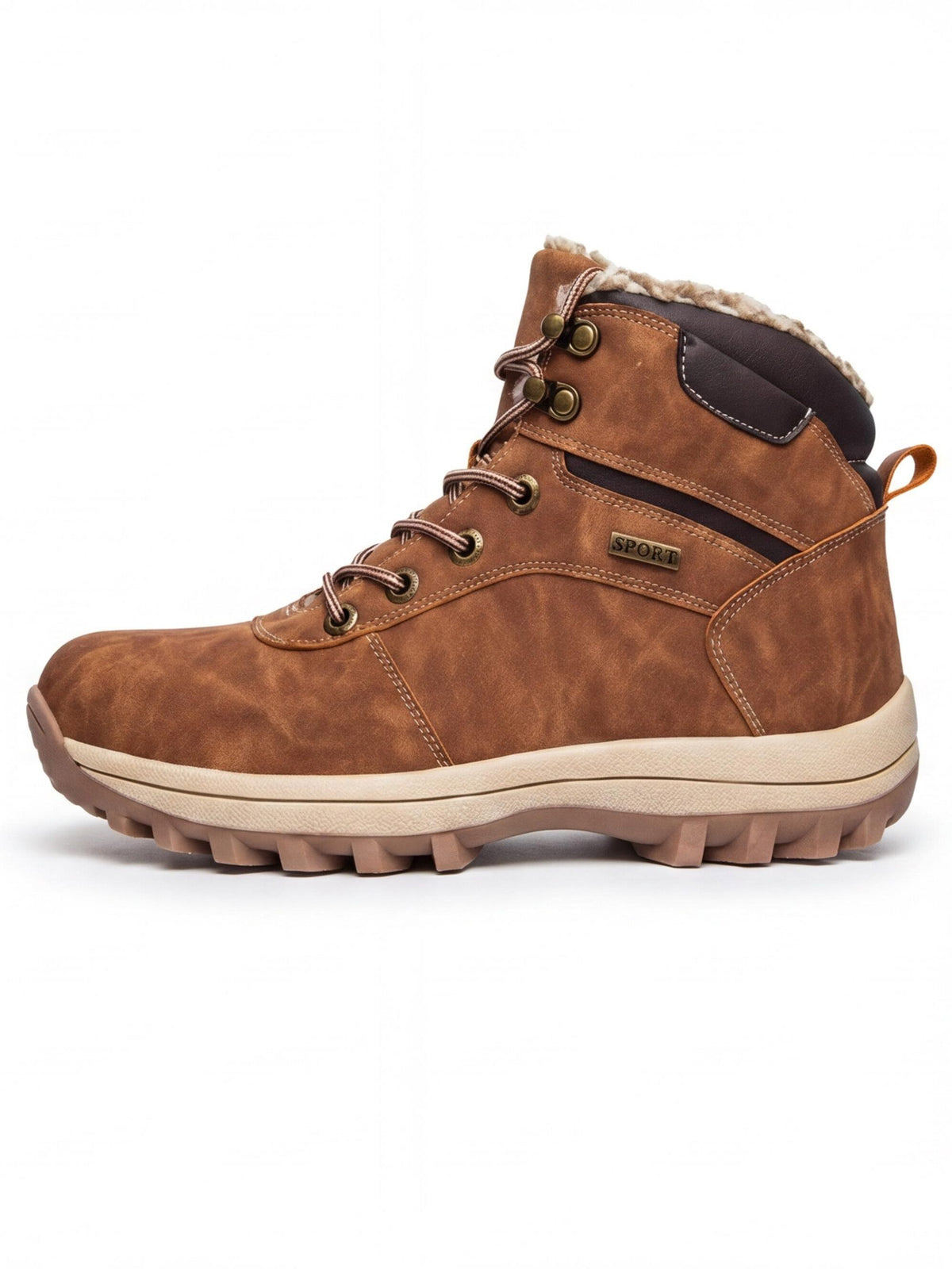 Warm-Lined Ankle-High Winter Hiking Boots