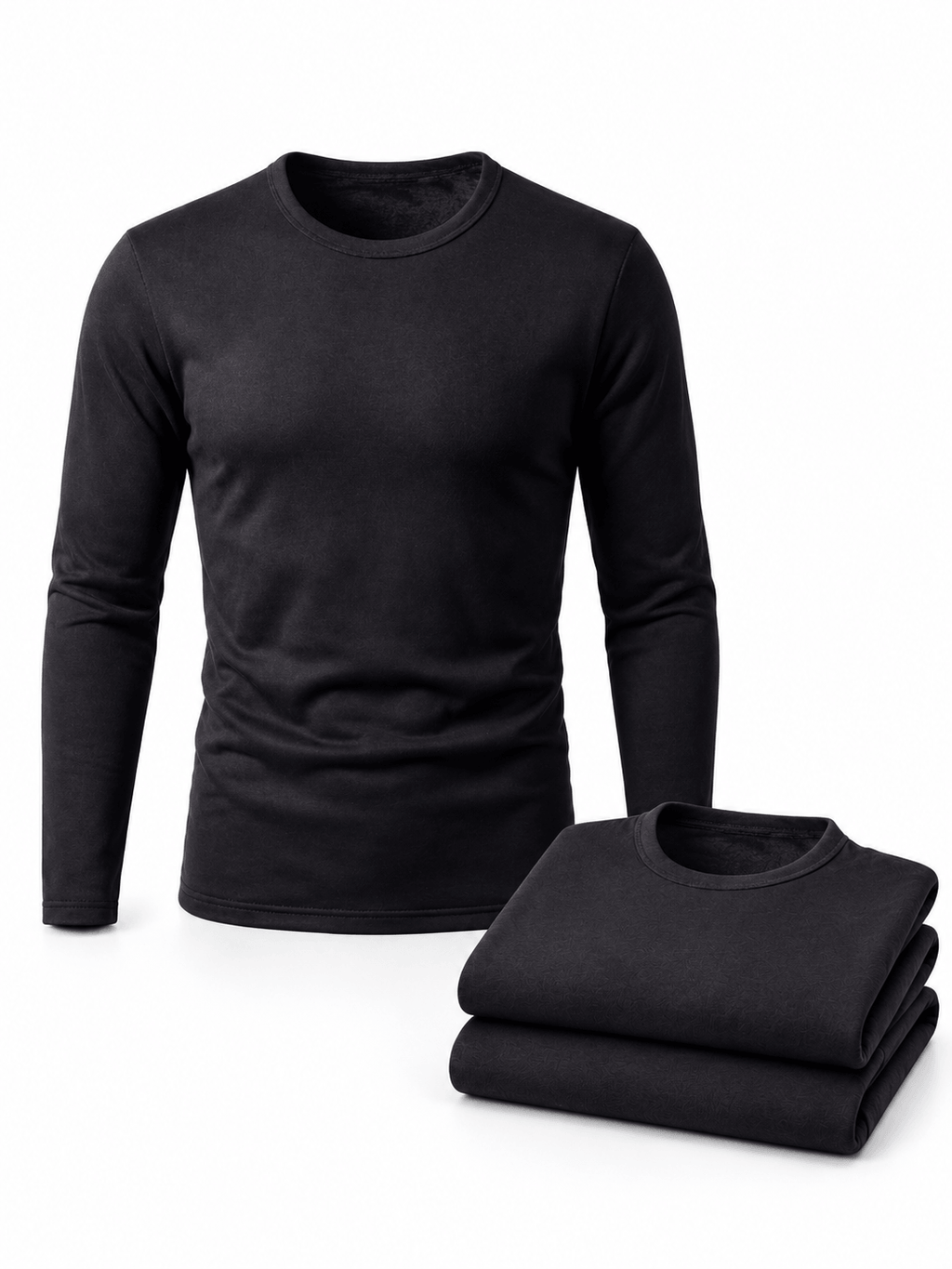 Fleece-Lined Thermal Crewneck Base Layer Shirts 3-Pack
