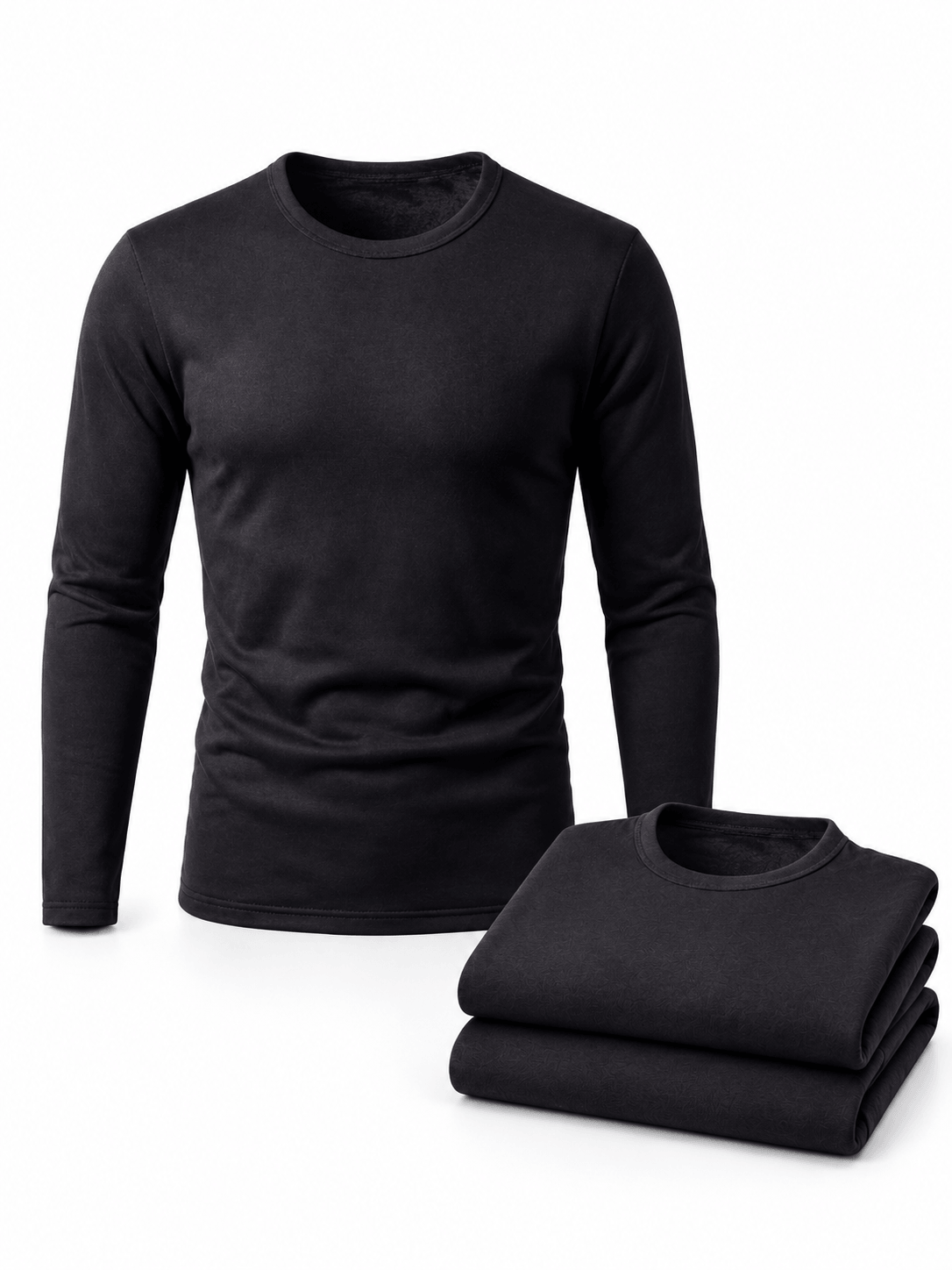 Fleece-Lined Thermal Crewneck Base Layer Shirts 3-Pack