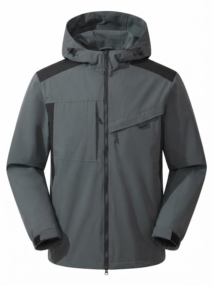 8000mm Waterproof Hiking Shell with Adjustable Hood
