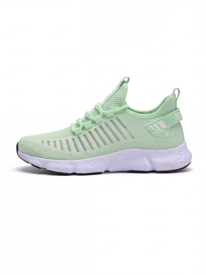 Slip-On Knit Trainers with Integrated Stretch Lacing