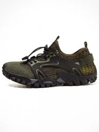 Open-Mesh Trail Shoes with Toggle Lacing and Rugged Tread