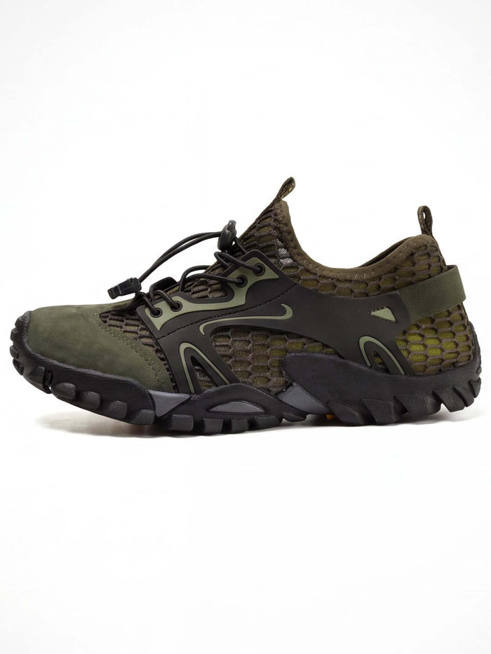 Open-Mesh Trail Shoes with Toggle Lacing and Rugged Tread