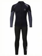 Men's 3mm Split Wetsuit Set with Zip Jacket