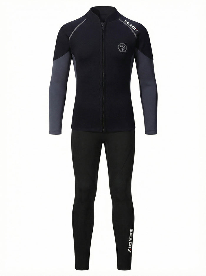 Men's 3mm Split Wetsuit Set with Zip Jacket
