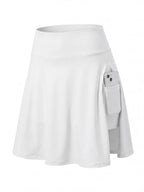 High-Waisted Pocket Skort with Built-In Shorts