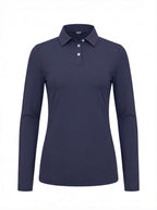Women’s Long Sleeve Golf Polo with Half-Zip Collar