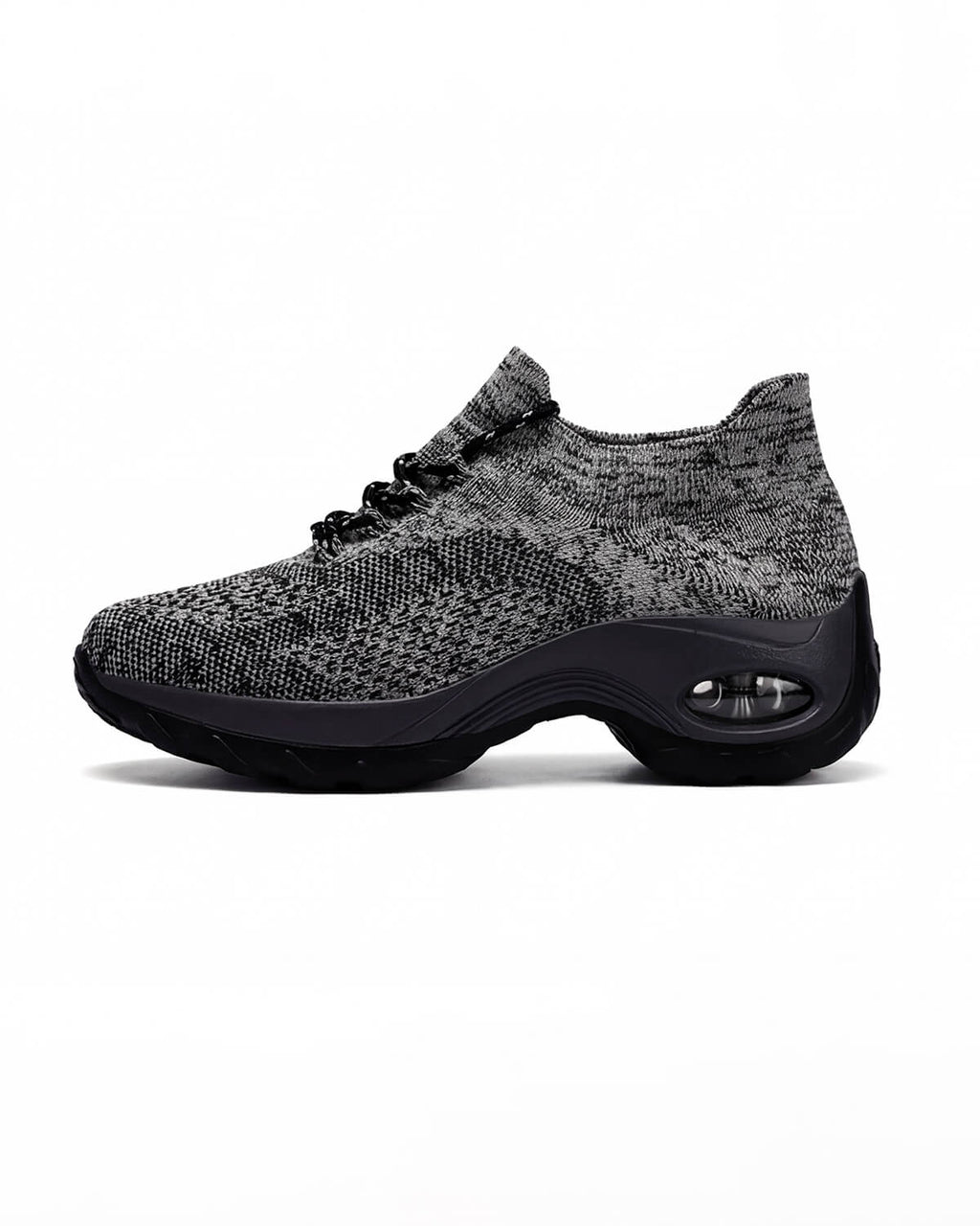 Air Cushion Knit Walking Shoes with Sock Collar