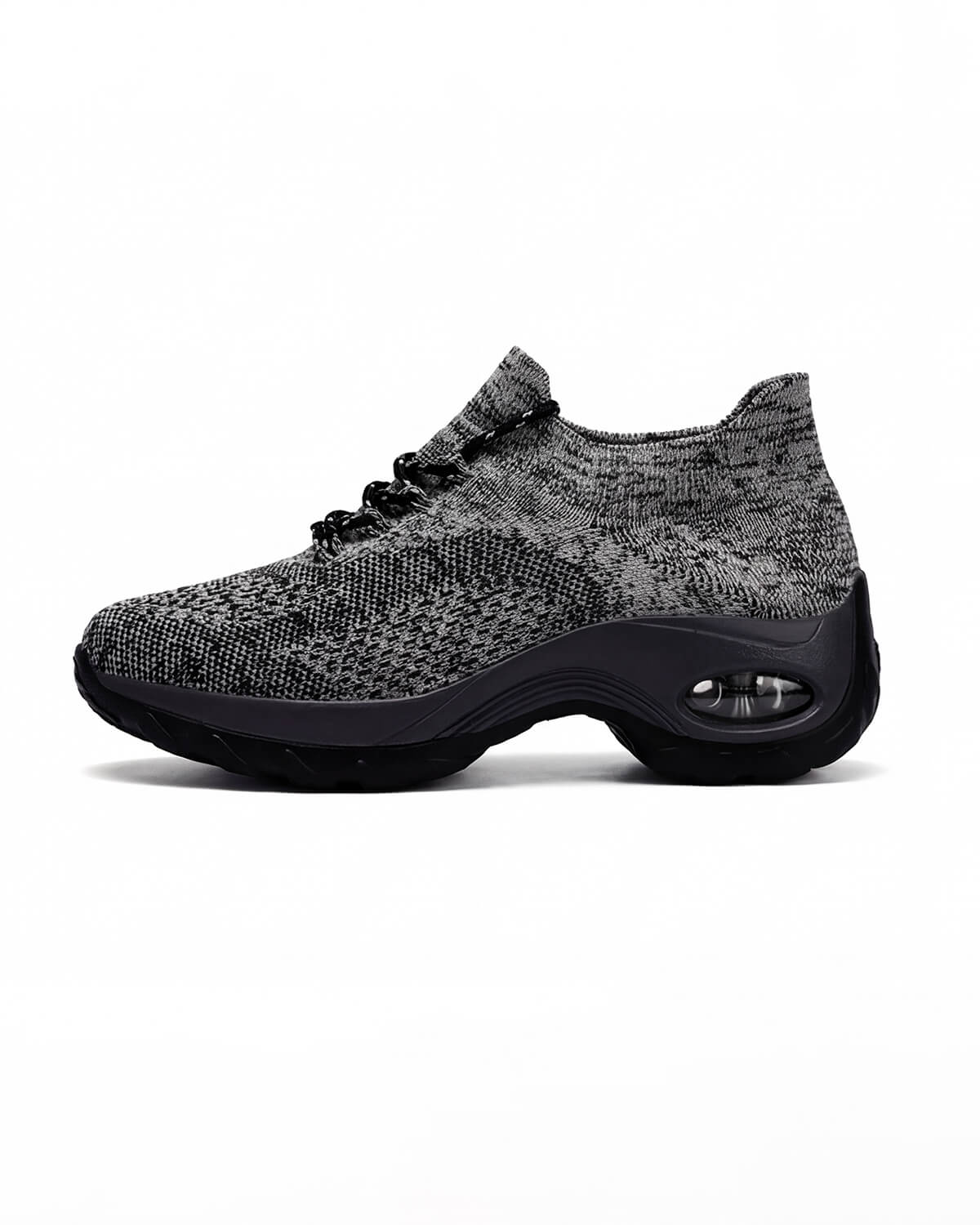 Air Cushion Knit Walking Shoes with Sock Collar