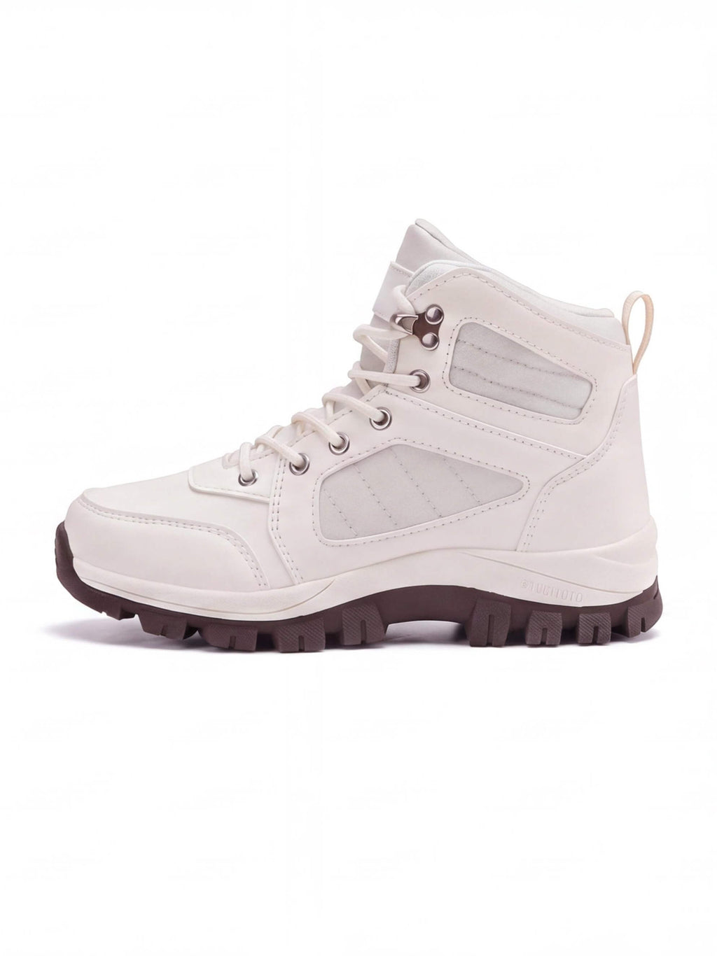 Mid-Cut Hiking Shoes with Mesh Panels and Lugged Sole