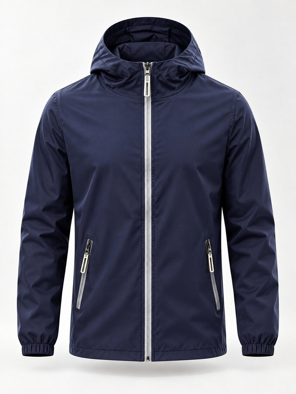 Lightweight Hooded Active Jacket with Zippered Pockets