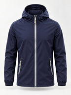 Lightweight Hooded Active Jacket with Zippered Pockets