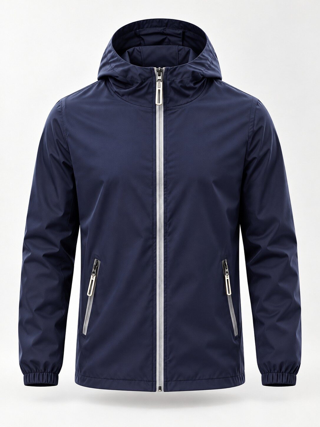 Lightweight Hooded Active Jacket with Zippered Pockets