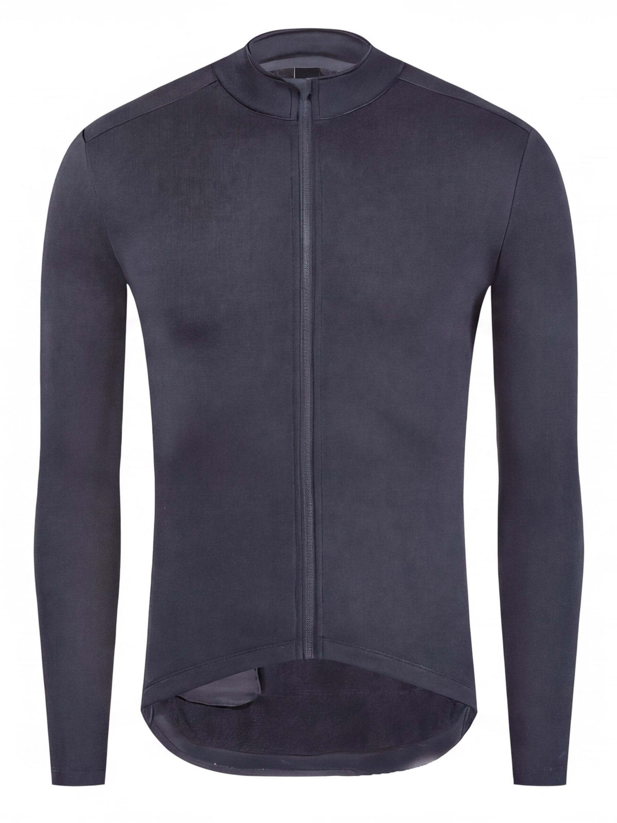 Cold-Weather Cycling Jersey with High Collar and Drop Hem