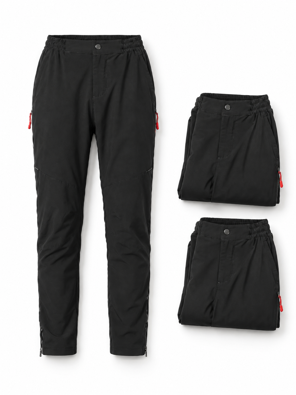 Full Length Reflective Men's Cycling Pants 3-Pack
