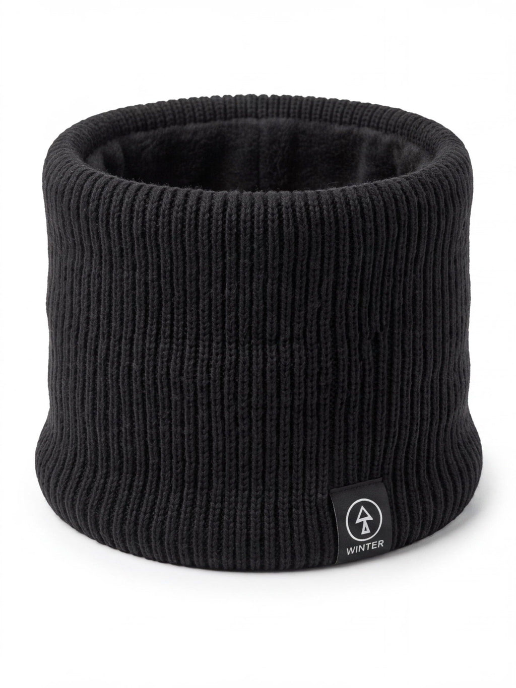 Fleece-Lined Rib-Knit Winter Neck Warmer