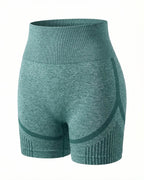 High-Waisted Seamless Training Shorts with Contour Panels