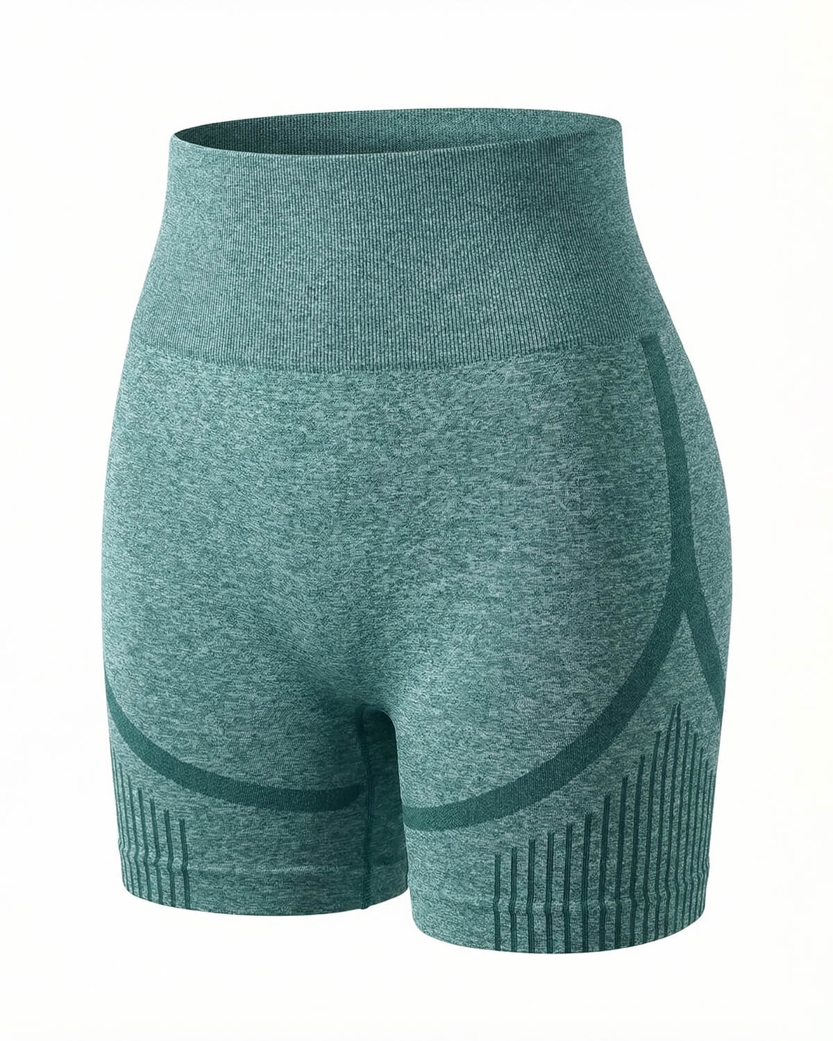 High-Waisted Seamless Training Shorts with Contour Panels