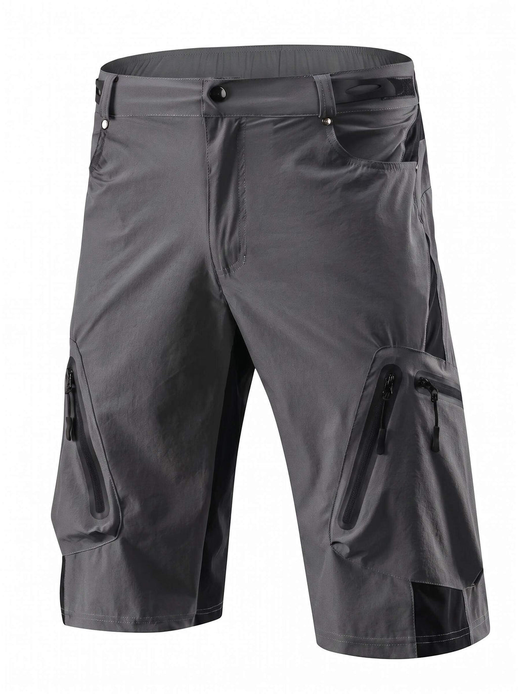 Mountain Bike Cargo Shorts with Multiple Zippered Pockets
