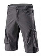 Mountain Bike Cargo Shorts with Multiple Zippered Pockets
